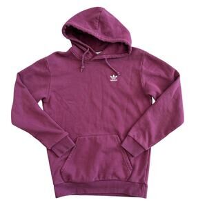 Adidas Originals Men Maroon Burgundy MooreTrefoil Logo Pullover‎ Hoodie Sz Small